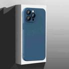 For iPhone 13 All-Inclusive Frosted PC Phone Case with Lens Film(Blue) - 1
