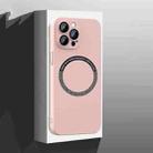For iPhone 13 Pro Max All-Inclusive Frosted Magsafe PC Phone Case with Lens Film(Pink) - 1