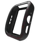 For OPPO Watch 3 TPU Half-cover Hollowed Watch Case with scale(Black Red) - 1