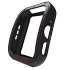 For OPPO Watch 3 Pro TPU Half-cover Hollowed Watch Case with scale(Black Red) - 1