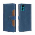 For Motorola Moto E32 India/E22s 4G Global Skin Feel Magnetic Buckle Leather Phone Case(Blue) - 1