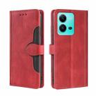 For vivo V25 5G/V25e 5G Skin Feel Magnetic Buckle Leather Phone Case(Red) - 1