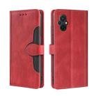 For Xiaomi Poco M5 4G Skin Feel Magnetic Buckle Leather Phone Case(Red) - 1