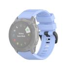 For Garmin Fenix 6X 26mm Quick Release Official Texture Wrist Strap Watchband with Plastic Button(Chrysanthemum Blue) - 1