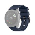 For Garmin Fenix 6X 26mm Quick Release Official Texture Wrist Strap Watchband with Plastic Button(Midnight Blue) - 1