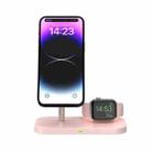 WA21 2 in 1 Magnetic Wireless Charger Phone Holder for iPhone 12 / 13 / 14 Series Phones & AirPods(Pink) - 1