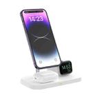 WA22 3 in 1 Magnetic Wireless Charger Phone Holder for iPhone 12 / 13 / 14 / 15 Series Phones & AirPods(White) - 1