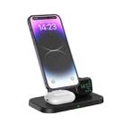 WA22 3 in 1 Magnetic Wireless Charger Phone Holder for iPhone 12 / 13 / 14 / 15 Series Phones & AirPods(Black) - 1