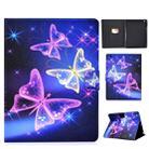 For iPad 2 / 3 / 4 Electric Horizontal TPU Painted Flat Feather Case with Sleep Function & Pen Cover & Card Slot & Holder(Starry Sky Butterfly) - 1