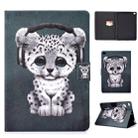 For iPad Air Electric Horizontal TPU Painted Flat Feather Case with Sleep Function & Pen Cover & Card Slot & Holder(Music Leopard) - 1