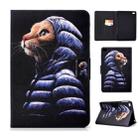 For iPad mini  2 / 3 / 4 / 5 Electric Horizontal TPU Painted Flat Feather Case with Sleep Function & Pen Cover & Card Slot & Holder(Little Yellow Cat) - 1