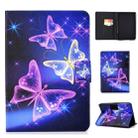 For Kindle Youth Version 2019 Electric Horizontal TPU Painted Flat Feather Case with Sleep Function & Pen Cover & Card Slot & Holder(Starry Sky Butterfly) - 1