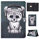 For Galaxy Tab S4 10.5 T830 Electric Horizontal TPU Painted Flat Feather Case with Sleep Function & Pen Cover & Card Slot & Holder(Music Leopard) - 1