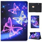 For Galaxy Tab S4 10.5 T830 Electric Horizontal TPU Painted Flat Feather Case with Sleep Function & Pen Cover & Card Slot & Holder(Starry Sky Butterfly) - 1