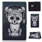 For Galaxy Tab S5e T720 Electric Horizontal TPU Painted Flat Feather Case with Sleep Function & Pen Cover & Card Slot & Holder(Music Leopard) - 1