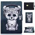 For Galaxy Tab S6 T860 Electric Horizontal TPU Painted Flat Feather Case with Sleep Function & Pen Cover & Card Slot & Holder(Music Leopard) - 1