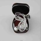 For Apple AirPods Universal Bluetooth Earphone Leather Storage Bag(Black) - 4