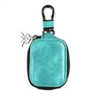 For Apple AirPods Universal Bluetooth Earphone Leather Storage Bag(Cyan) - 1