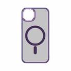 For iPhone 14 Plus TOTU Golden Shield Skin-feel MagSafe Phone Case(Purple) - 1