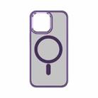 For iPhone 14 Pro Max TOTU Golden Shield Skin-feel MagSafe Phone Case(Purple) - 1