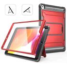 For iPad 10.2 2021 / 2020 / 2019 Explorer Tablet Protective Case with Screen Protector(Metal Red) - 1