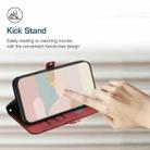 For iPhone 12 / 12 Pro Side Buckle Double Fold Hand Strap Leather Phone Case(Red) - 6