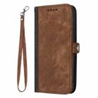 For iPhone SE 2022 / SE 2020 / 8 / 7 Side Buckle Double Fold Hand Strap Leather Phone Case(Brown) - 2