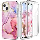 For iPhone 14 360 Full Body Painted Clear Phone Case(Marble L13) - 1