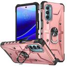 For Motorola Moto G 5G 2022 Ring Holder Phone Case(Rose Gold) - 1