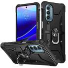 For Motorola Moto G 5G 2022 Ring Holder Phone Case(Black) - 1