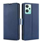 For OPPO K10x 5G Ultra-thin Voltage Side Buckle Horizontal Flip Leather Phone Case(Blue) - 1