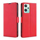 For OPPO K10x 5G Ultra-thin Voltage Side Buckle Horizontal Flip Leather Phone Case(Red) - 1