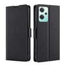 For OPPO K10x 5G Ultra-thin Voltage Side Buckle Horizontal Flip Leather Phone Case(Black) - 1
