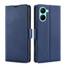 For Realme C33 4G Ultra-thin Voltage Side Buckle Horizontal Flip Leather Phone Case(Blue) - 1