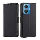 For vivo Y55 4G Ultra-thin Voltage Side Buckle Horizontal Flip Leather Phone Case(Black) - 1