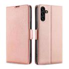For Samsung Galaxy A04s Ultra-thin Voltage Side Buckle Horizontal Flip Leather Phone Case(Rose Gold) - 1
