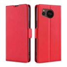 For Sharp Aquos sense7 Plus Ultra-thin Voltage Side Buckle Horizontal Flip Leather Phone Case(Red) - 1