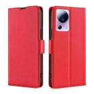 For Xiaomi Civi 2 5G Ultra-thin Voltage Side Buckle Horizontal Flip Leather Phone Case(Red) - 1