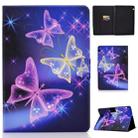 Electric Horizontal TPU Painted Flat Feather Case with Pen Cover & Card Slot & Holder(Starry Sky Butterfly) - 1