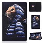Electric Horizontal TPU Painted Flat Feather Case with Pen Cover & Card Slot & Holder(Little Yellow Cat) - 1