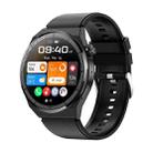 Ochstin 5HK46P 1.36 inch Round Screen Silicone Strap Smart Watch with Bluetooth Call Function(Black+Black) - 1