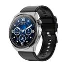 Ochstin 5HK46P 1.36 inch Round Screen Silicone Strap Smart Watch with Bluetooth Call Function(Silver+Black) - 1