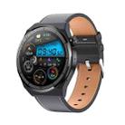 Ochstin 5HK46P 1.36 inch Round Screen Leather Strap Smart Watch with Bluetooth Call Function(Black) - 1