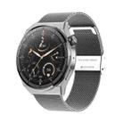 Ochstin 5HK46P 1.36 inch Round Screen Steel Strap Smart Watch with Bluetooth Call Function(Silver) - 1