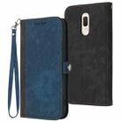 For Huawei Mate 10 Lite Side Buckle Double Fold Hand Strap Leather Phone Case(Royal) - 1