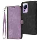 For Xiaomi Civi 2 Side Buckle Double Fold Hand Strap Leather Phone Case(Purple) - 1