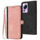 For Xiaomi Civi 2 Side Buckle Double Fold Hand Strap Leather Phone Case(Pink) - 1