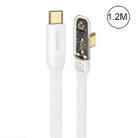 USAMS US-SJ584 PD 100W Iceflake Series Type-C to Type-C Right Angle Transparent Fast Charge Data Cable, Cable Length:1.2m(White) - 1