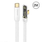 USAMS US-SJ587 PD 100W Iceflake Series Type-C to Type-C Right Angle Transparent Fast Charge Data Cable, Cable Length:2m(White) - 1