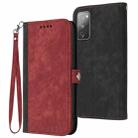 For Samsung Galaxy S20 FE Side Buckle Double Fold Hand Strap Leather Phone Case(Red) - 1